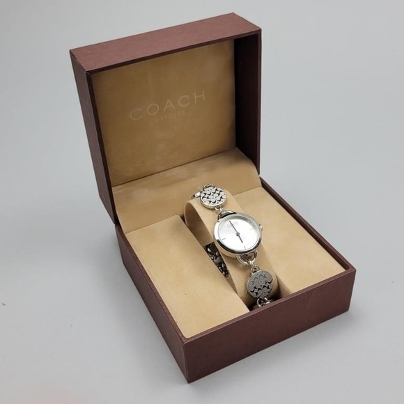 NWT Coach Silver Tone Wrist Watch New in Box!! - Picture 2 of 4